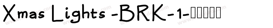 Xmas Lights -BRK-1字体转换